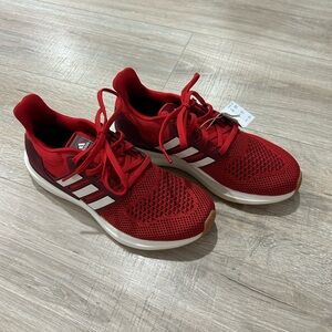 Adidas Kids Red and White Sneakers